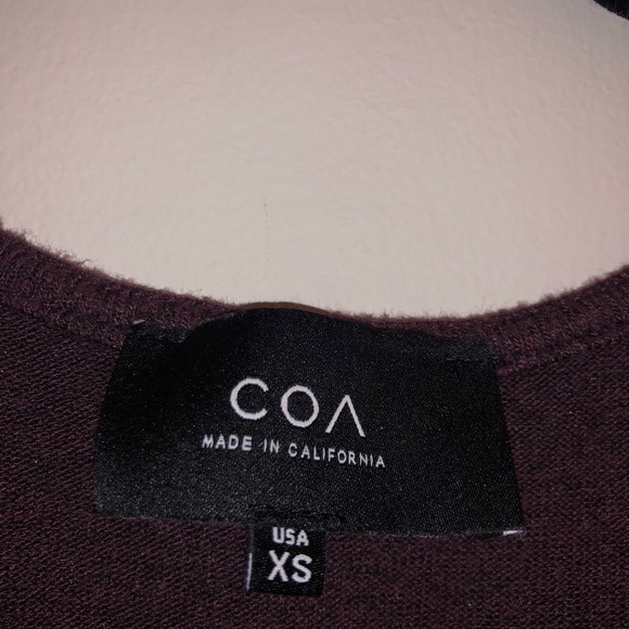 Anthropologie COA Sweater in Maroon - Picture 4 of 5